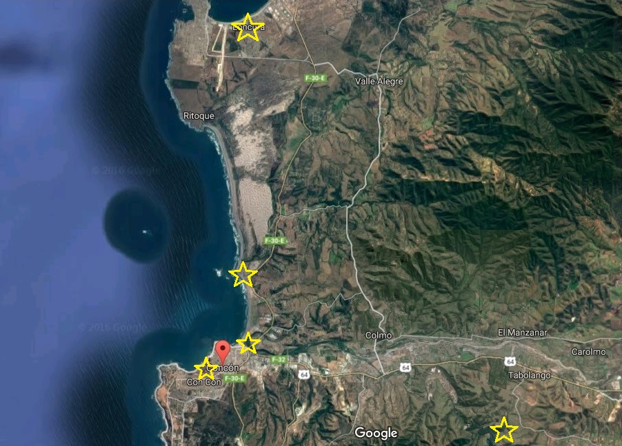 Vista aérea spots Concón